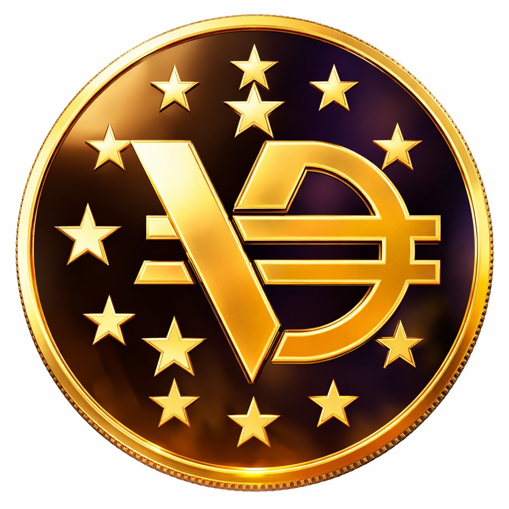 V coin logo